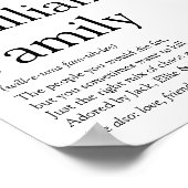 Persoonlijke definitie van uw familie poster (Hoek)