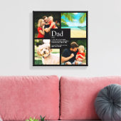 Persoonlijke definitie van vader moderne 4 foto co canvas afdruk (Insitu (Woonkamer))