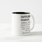 Persoonlijke definitie van verschilmaker tweekleurige koffiemok (Voorkant rechts)