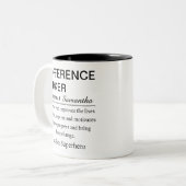 Persoonlijke definitie van verschilmaker tweekleurige koffiemok (Voorkant links)