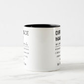 Persoonlijke definitie van verschilmaker tweekleurige koffiemok (Center)