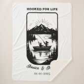 Persoonlijke deken, huwelijksdeken voor koppels, v sherpa deken (Voorkant)