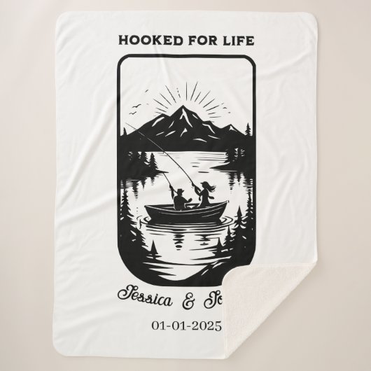 Persoonlijke deken, huwelijksdeken voor koppels, v sherpa deken (Voorkant)