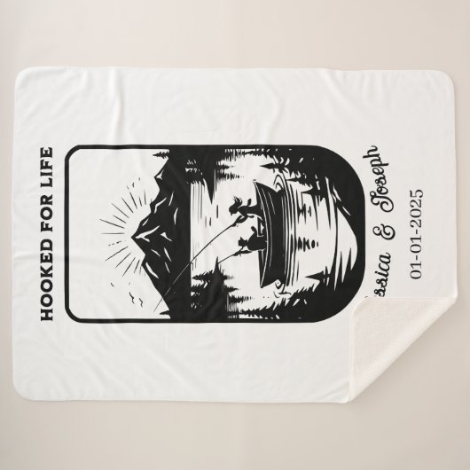 Persoonlijke deken, huwelijksdeken voor koppels, v sherpa deken (Voorkant (horizontaal))