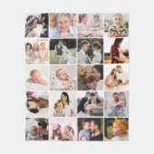 Persoonlijke deken met collage van 20 foto's (Voorkant)