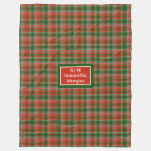 Persoonlijke deken monogram Kerststijl