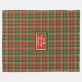 Persoonlijke deken monogram Kerststijl (Voorkant (Horizontaal))