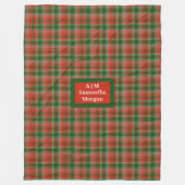 Persoonlijke deken monogram Kerststijl (Voorkant)