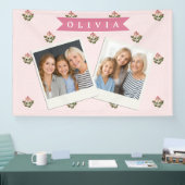 Persoonlijke Delicate Botanische Bloemige Romantis Spandoek (Beurs)