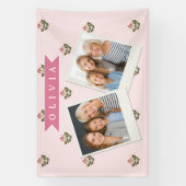 Persoonlijke Delicate Botanische Bloemige Romantis Spandoek (Verticaal)