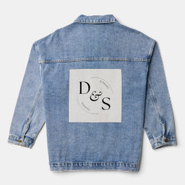 Persoonlijke denim trouwjassen mode jacket