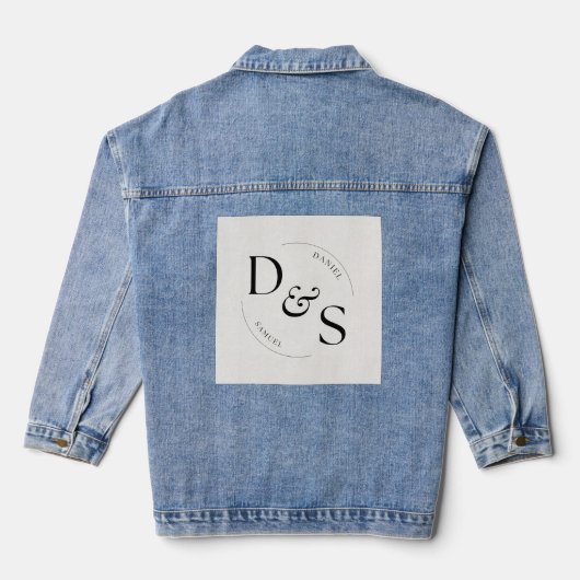 Persoonlijke denim trouwjassen mode jacket (Achterkant)
