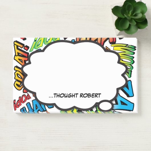 Persoonlijke Denk Bubbel Fun Moderne Stripboek Post-it® Notes (Kantoor)
