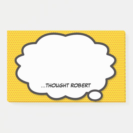 Persoonlijke Denk Bubbel Plezierige Stripboek Post-it® Notes (Voorkant)