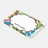 Persoonlijke denkballon pret moderne stripboek post-it® notes (Schuin)