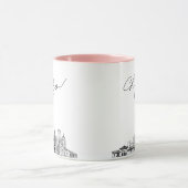 Persoonlijke Detroit Skyline Trouwkoffiemok Mok (Midden)