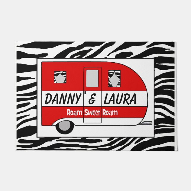 Persoonlijke deuren "Roam Sweet Roam" Deurmat (Voorkant)