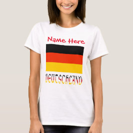Persoonlijke Deutschland Vlag Erfgoed Dames- T-shirt