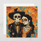 Persoonlijke Día de los Muertos Bijeenkomst Kaart (Voorkant / Achterkant)