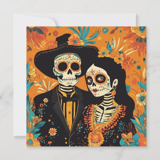 Persoonlijke Día de los Muertos Bijeenkomst Kaart (Voorkant)
