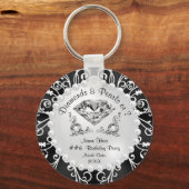 Persoonlijke diamanten en parelpartijen sleutelhanger (Voorkant)