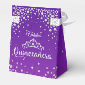 Persoonlijke Diamond Tiara Quinceanera Bedankdoosjes (Achterkant)