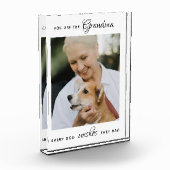 Persoonlijke dichter bij de hond Grandma Moederdag Fotoblokken (Links)