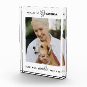 Persoonlijke dichter bij de hond Grandma Moederdag Fotoblokken (Rechts)