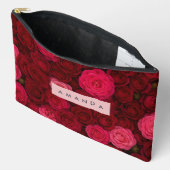 Persoonlijke Dieprode en Roze Rozentuin Etui (Open)