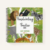 Persoonlijke Dieren Handenschrift Oefening voor Ki Notitieboek (Voorkant)