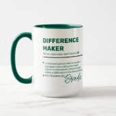 Persoonlijke Difference Maker-mok, waardering M Mok (Links)