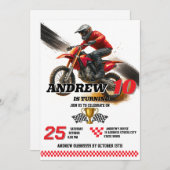 Persoonlijke Digitale Motorcross Verjaardag Kaart (Voorkant / Achterkant)