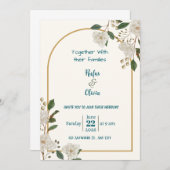 Persoonlijke digitale trouwuitnodiging – Moderne E Kaart (Voorkant / Achterkant)