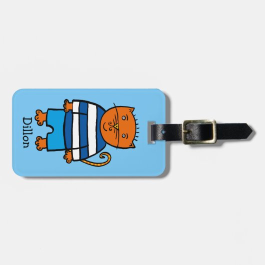 Persoonlijke Dillon de Kat Bagagelabel (Voorkant horizontaal)