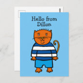 Persoonlijke Dillon de Kat Briefkaart (Voorkant / Achterkant)