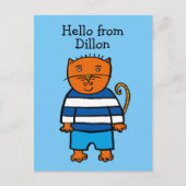 Persoonlijke Dillon de Kat Briefkaart (Voorkant)