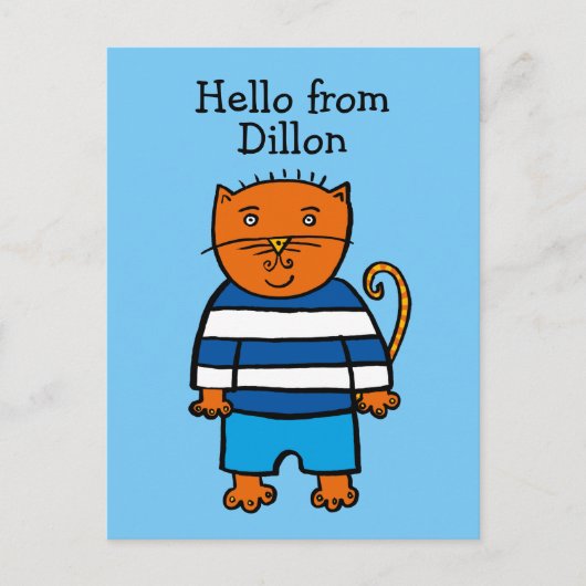 Persoonlijke Dillon de Kat Briefkaart (Voorkant)