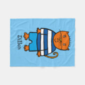 Persoonlijke Dillon de Kat Fleece Deken (Voorkant (Horizontaal))