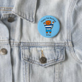 Persoonlijke Dillon de Kat Gefeliciteerd Ronde Button 5,7 Cm (In situ)