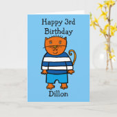 Persoonlijke Dillon de Kat Kaart (Gele Bloem)