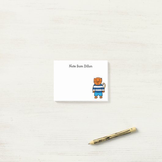 Persoonlijke Dillon de Kat Post-it® Notes (Op bureau)