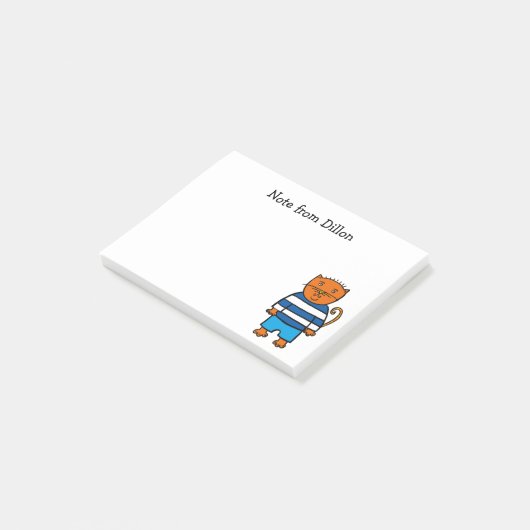 Persoonlijke Dillon de Kat Post-it® Notes (Schuin)