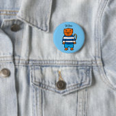 Persoonlijke Dillon de Kat Ronde Button 5,7 Cm (In situ)