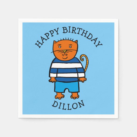 Persoonlijke Dillon de Kat Servet (Voorkant)