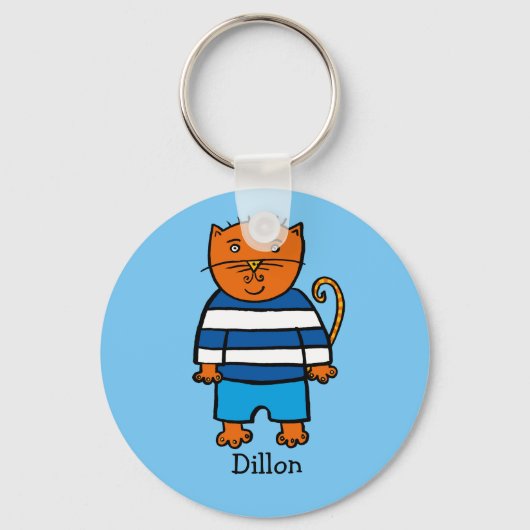 Persoonlijke Dillon de Kat Sleutelhanger (Voorkant)