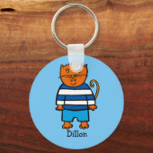 Persoonlijke Dillon de Kat Sleutelhanger (Voorkant)