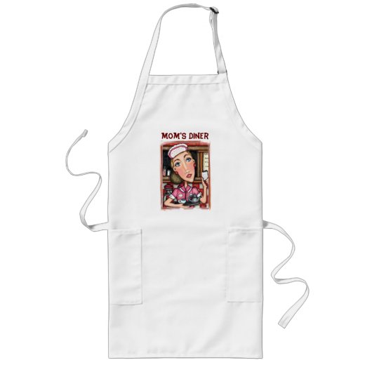 Persoonlijke dinerwouitress Kitchen Apron Lang Schort (Voorkant)
