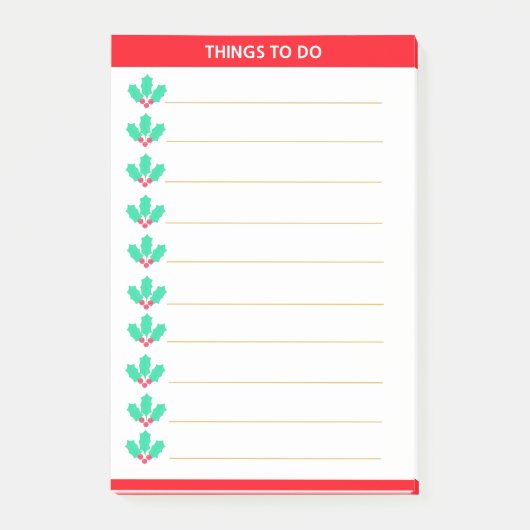 Persoonlijke dingen om te doen met hulstbessen post-it® notes (Voorkant)