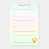 Persoonlijke dingen te doen en gouden poot post-it® notes (Voorkant)