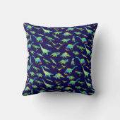 Persoonlijke Dinosaur Blauw Kussen (Achterkant)